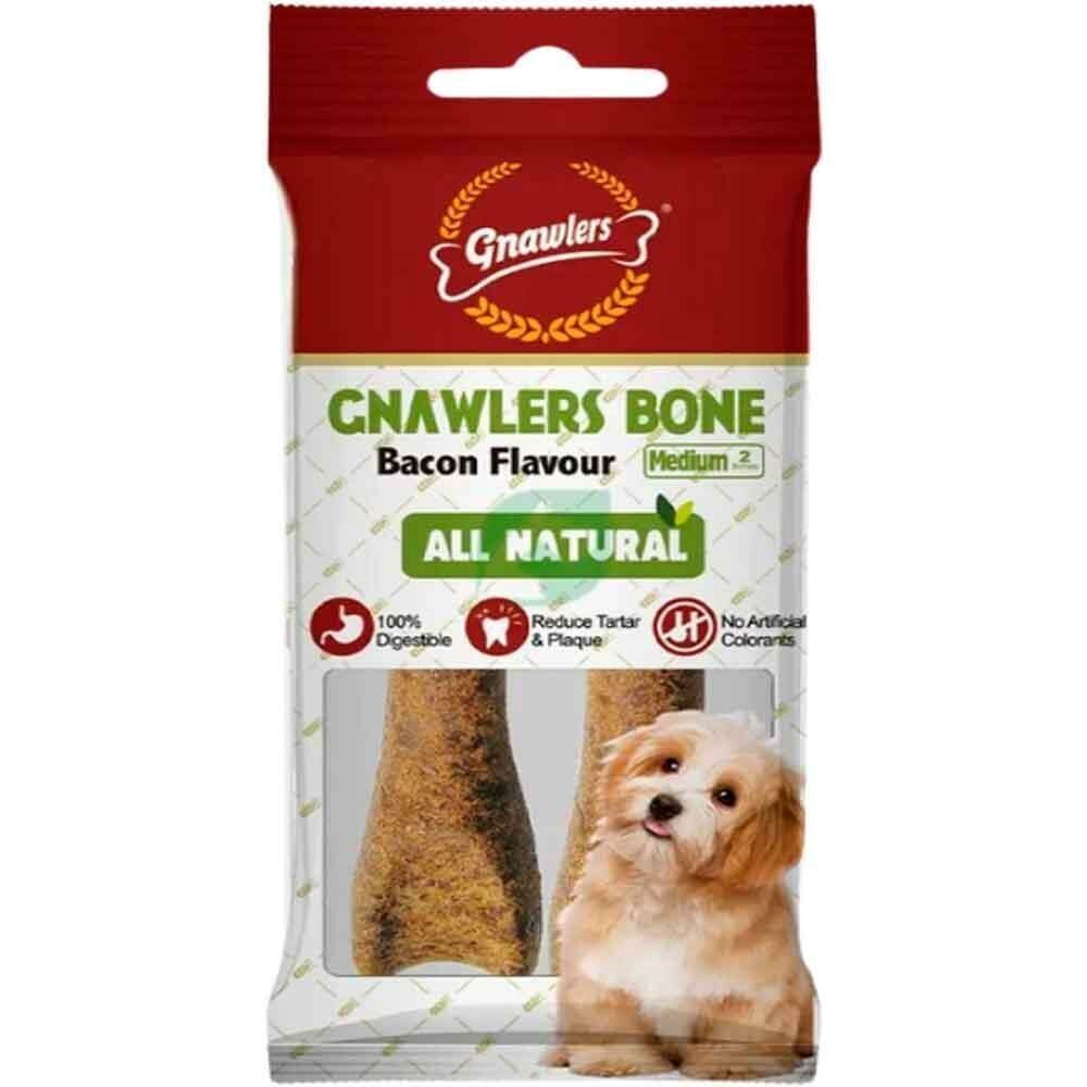 Gnawlers Köpek Ödül Kemiği Bacon Aromalı 2'li 90 Gr