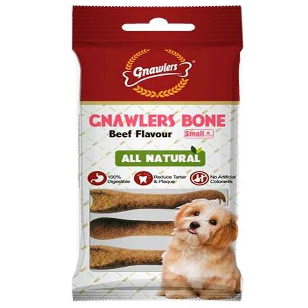 Gnawlers Köpek Ödül Kemiği Beef (Biftek) Flavour 6'lı Paket