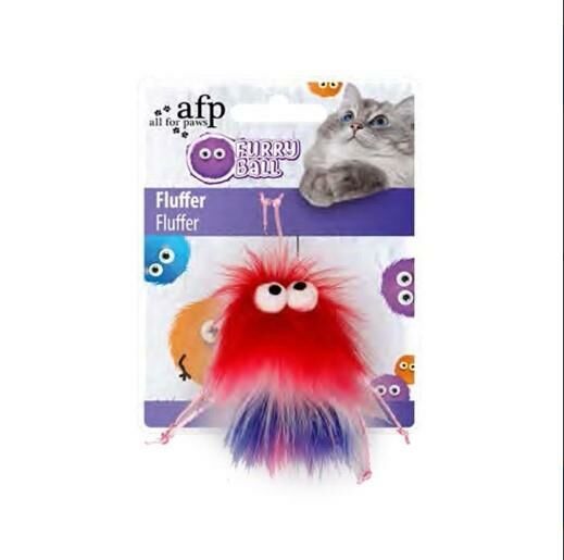 Afp Furry Ball-Fluffer Catnipli- Kırmızı 15x8x3,5 cm