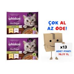 Whiskas Pure Delight Tavuk Dilimli Yaş Kedi Maması 4x85 Gr 13'lü Paket