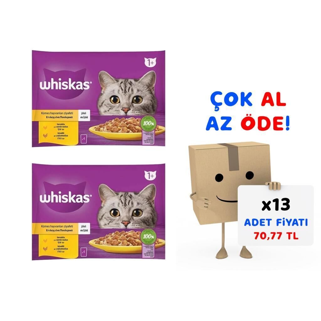Whiskas Pouch Kümes Seçenekler 4x85 Gr 13'lü Paket