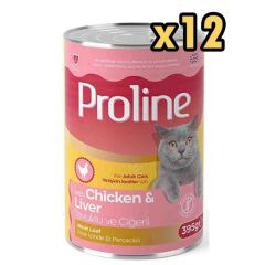 Proline Tavuklu ve Ciğerli Pate Yetişkin Kedi Konservesi 395 Gr 12'li Paket