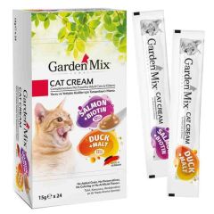 Garden Mix Somonlu ve Ördekli Krema Kedi Ödül Maması 15gr (24'lü)