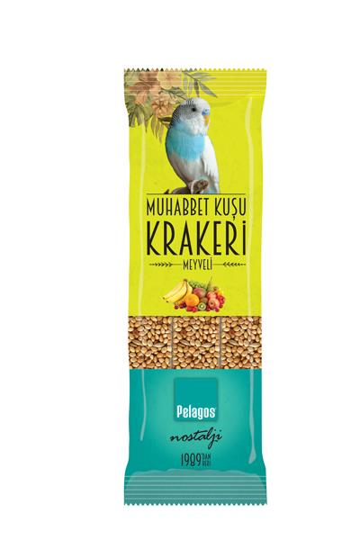 Pelagos Muhabbet Kuşları için Meyveli Kraker 3x35 Gr