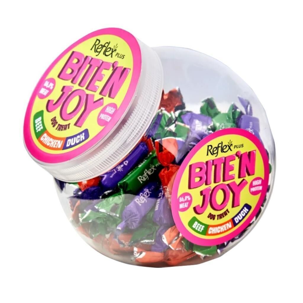 Reflex Plus Bite'n Joy Dana Etli Tavuklu ve Ördek Etli Köpek Ödül Maması 250gr
