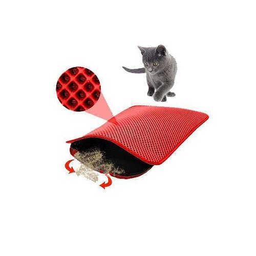 Pet Style Elekli Kedi Tuvaleti Paspası - Kırmızı