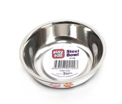 Playfull Pati Desenli Çelik Mama ve Su Kabı Kauçuk Tabanlı 10 Cm