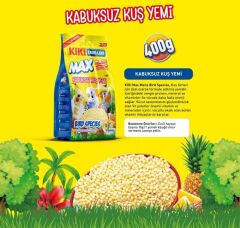 Kiki Excellent Kuş Max Menu Kabuksuz Muhabbet Yemi 400 Gr