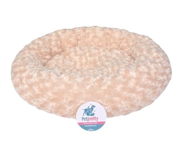 Pet Pretty Simit Yatak Peluş Bej 55x55 cm