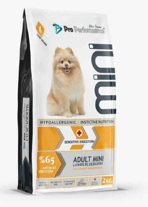 Pro Performance Kuzulu ve Yaban Mersinli Mini Yetiskin Köpek Mamasi 2 Kg