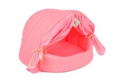 Petpretty Perdeli Kumaş Yuva Pembe Yatak