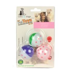 ​​​​Flip Pet Kedi Oyun Topu Renkli Zilli 3'lü