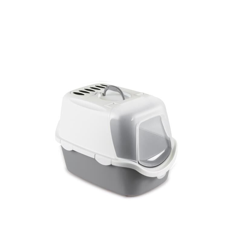 Stefan Plast Cathy Easy Clean Kapali Kedi Tuvalet Gri 56x40x40 Cm