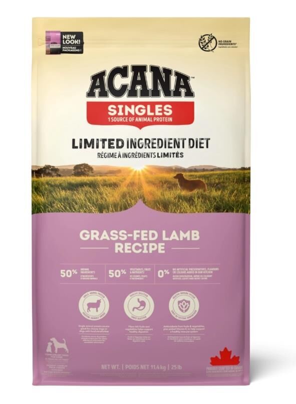 Acana Singles - Grass-Fed Lamb Kuzulu Tahılsız Köpek Maması 11,4 Kg