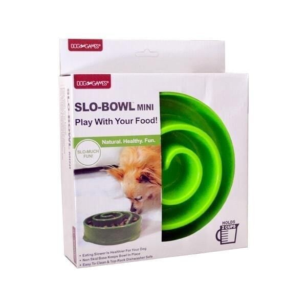 Dog Games Köpekler için Yavaş Beslenme Sağlayan Plastik Mama Kabı 16 Cm (Yeşil)