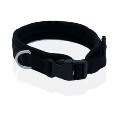 Doggie Havalı Dokumadan El Yapımı Köpek Boyun Tasması 1,5x30-40cm - Siyah