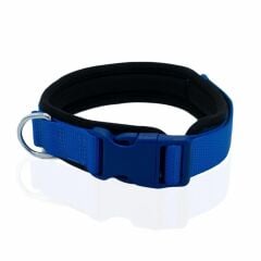 Doggie Havalı Dokumadan El Yapımı Köpek Boyun Tasması 2x35-45cm - Royal Mavi