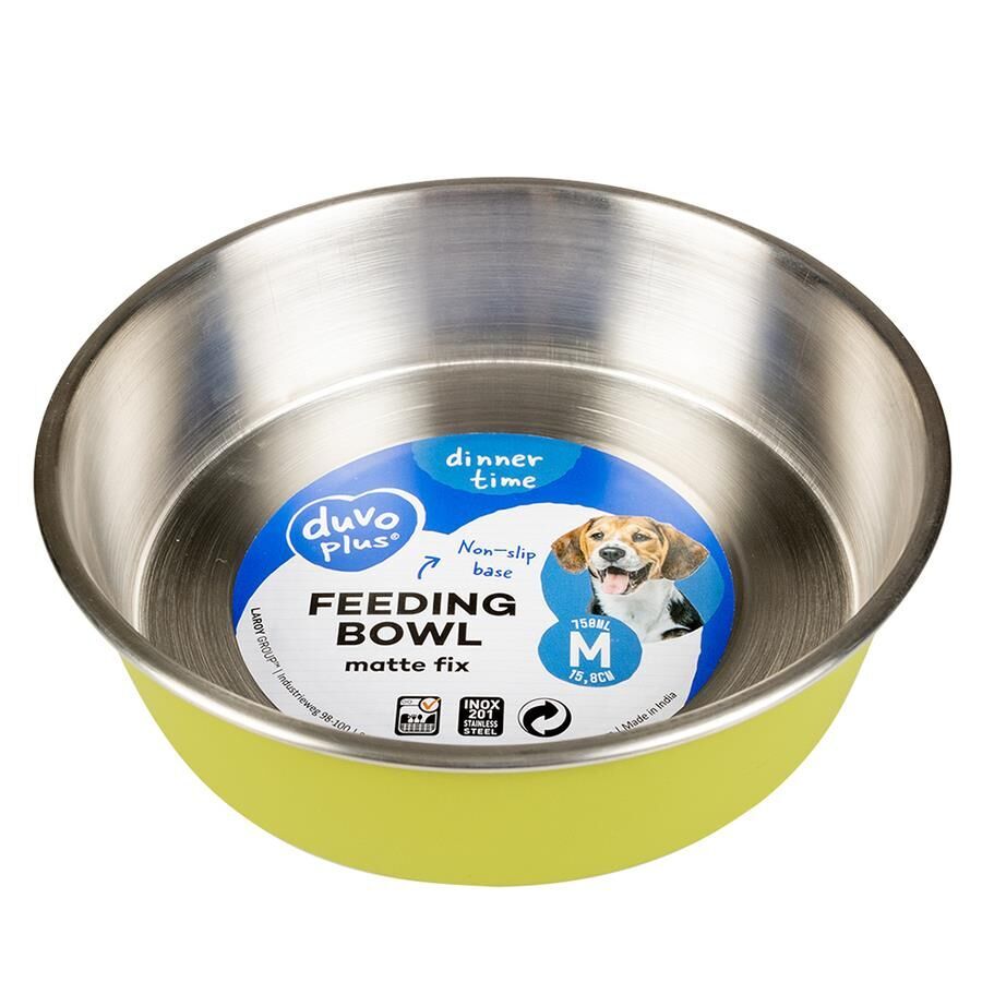 Duvo Kedi Köpek Kaymaz 750 Ml Mat Yeşil Mama ve Su Kabı