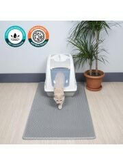 Eva Elekli Kedi Tuvalet Paspası Gri 60x110 Cm