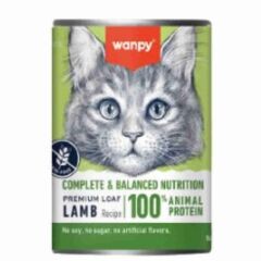 Wanpy Tahılsız %100 Gerçek Et Kuzulu Kedi Konservesi 375 gr