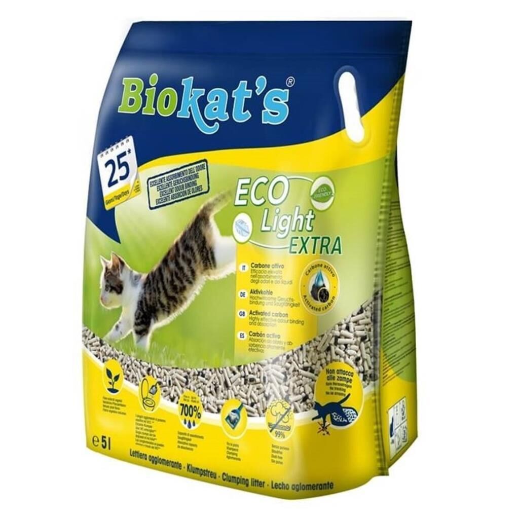 Biokat's Aktif Karbonlu Pelet Kedi Kumu Eco Light Extra 5 Lt