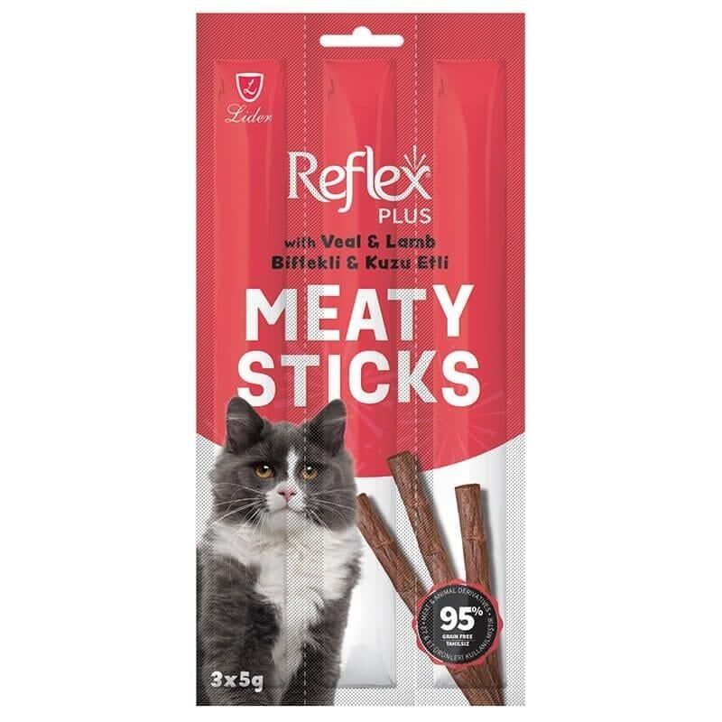 Reflex Plus Biftekli Kuzulu Kedi Ödül Çubuğu 5 Gr x 3