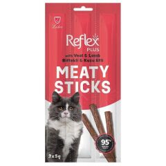Reflex Plus Biftekli Kuzulu Kedi Ödül Çubuğu 5 Gr x 3