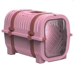 Innocozy Pembe Kahve Kedi Köpek Taşıma Çantası 33x51x36cm