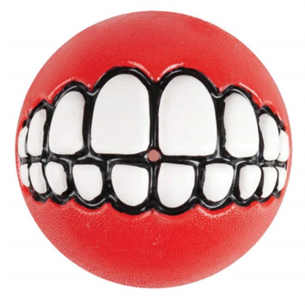 Rogz Toyz Grinz Ödül Hazneli Köpek Oyun Topu Large Kırmızı 7,8 cm