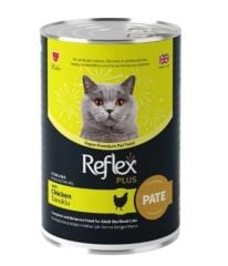 Reflex Plust Pate İçinde Et Parçacıklı Tavuklu Kısırlaştırılmış Kedi Konservesi 395 G