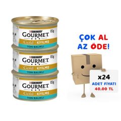 Gourmet Gold Ton Balıklı Kıyılmış Kedi Konservesi 85 Gr 24'lü Paket