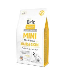 Brit Care Mini Hair Skin Somonlu ve Ringa Balıklı Tahılsız Köpek Maması 2 kg
