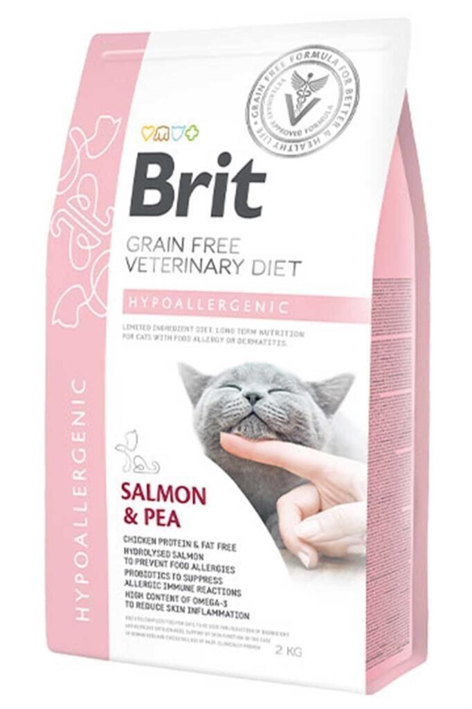 Brit Veterinary Diets Hypoallergenic Tahılsız Somonlu Kedi Maması 2kg