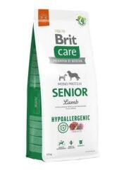 Brit Care Hypo-Allergenic Tüm Irklar için Kuzulu ve Pirinçli Yaşlı Köpek Maması 12kg