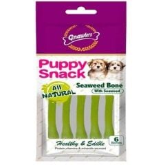 Gnawlers Yavru Köpek Ödülü Seaweed Bone 6'lı Paket