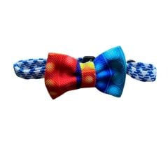 Minik Paw Kartela Renkli Noktalı Papyon
