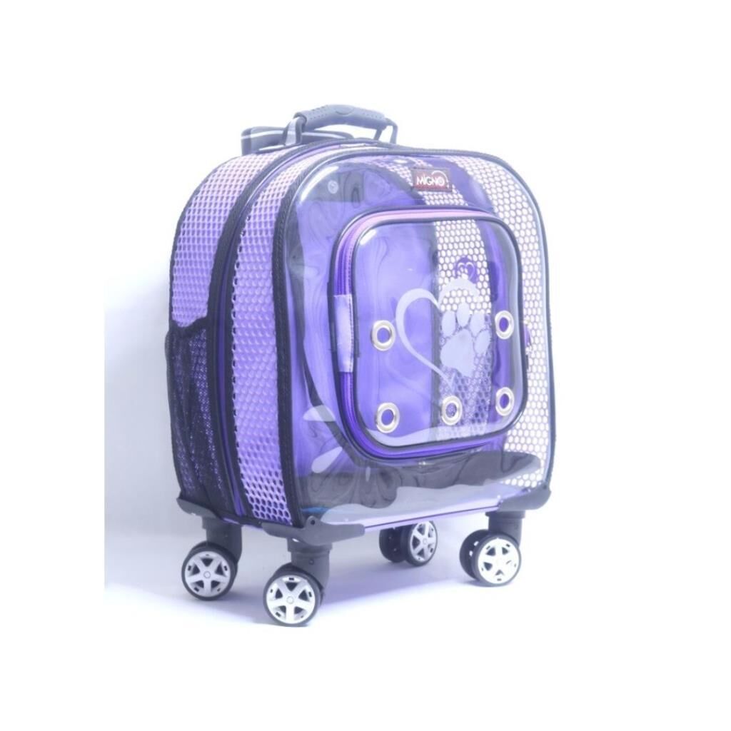 MİGNO PRIME Fileli Model Kedi Köpek Taşıma Çantası - Mor