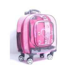 MİGNO PRIME Fileli Model Kedi Köpek Taşıma Çantası - Pembe