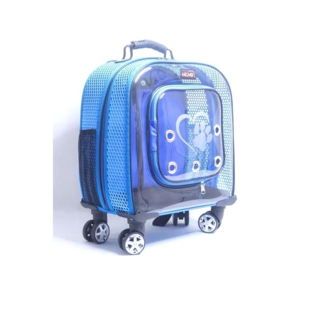 MİGNO PRIME Fileli Model Kedi Köpek Taşıma Çantası - Mavi