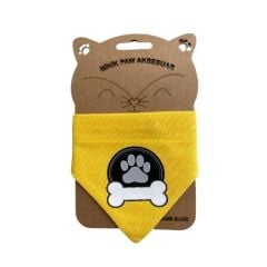 Minik Paw Sarı Kemik Desenli Fular