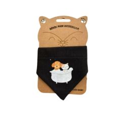 Minik Paw Siyah Köpek Desenli Fular