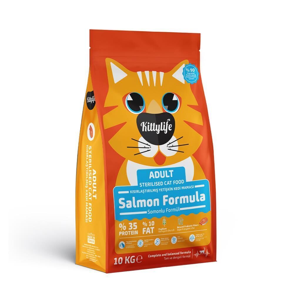 Kittylife Somonlu Kısırlaştırılmış Kedi Maması 10 Kg