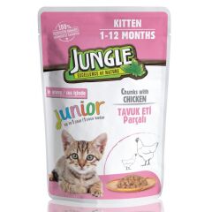 Jungle Pouch Tavuklu Yavru Kedi Konservesi 100 gr