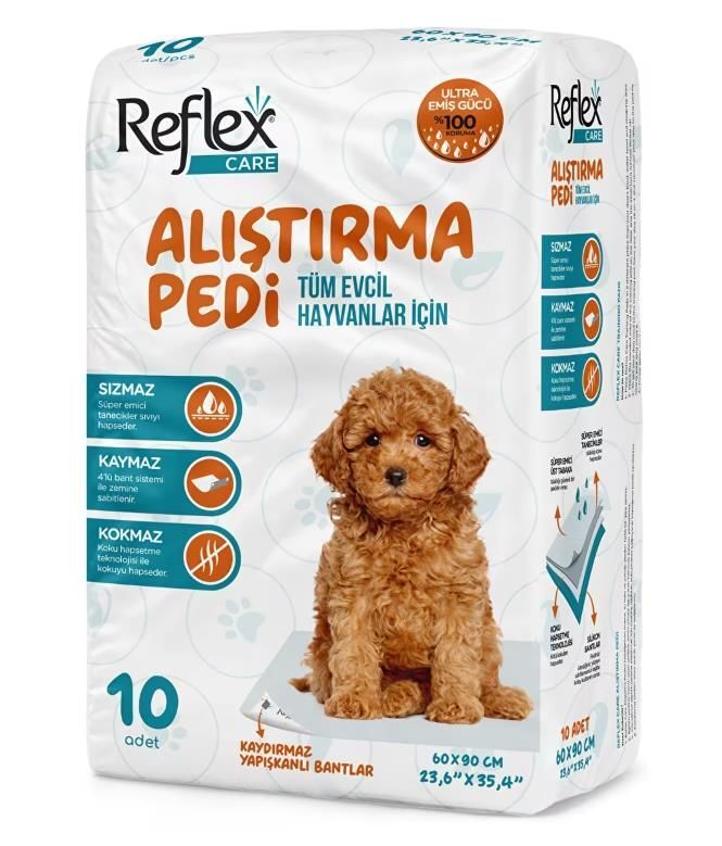 Reflex Care Kaydırmaz Köpek Alıştırma Pedi 60x90cm (10'lu)