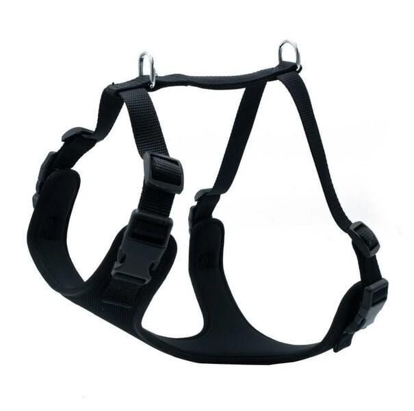 Doogie Havalı Dokuma Göğüs Tasması Siyah  2,5X65-75 Cm