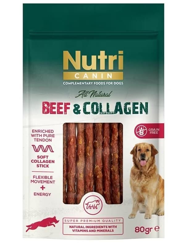 Nutri Canin Sığır Etli ve Kolajenli Tahılsız Köpek Et Ödülü 80 Gr