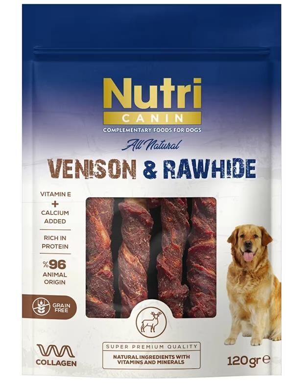Nutri Canin Rawhide Geyik Eti Sargılı Kemik Köpek Ödülü 120 Gr