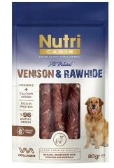 Nutri Canin Rawhide Geyik Eti Sargılı Kemik Köpek Ödülü 80 Gr.