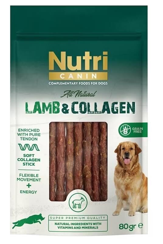 Nutri Canin Kuzu Etli ve Kolajenli Tahılsız Köpek Et Ödülü 80 Gr