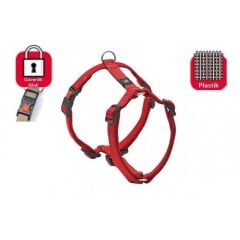 Karlie Kilitli Köpek Göğüs Tasması 25-40cm Kırmızı
